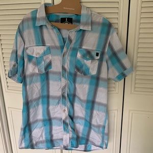 Plaid Short Sleeve Button Down